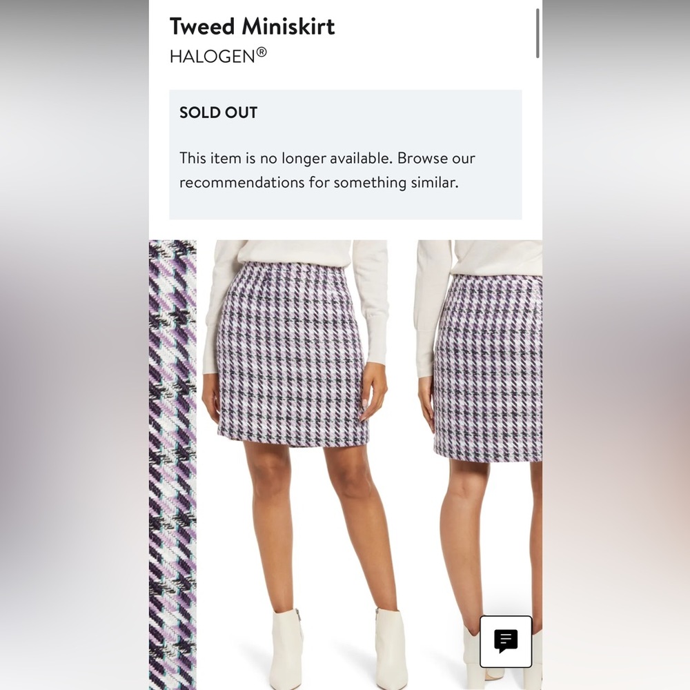 Halogen Tweed Miniskirt